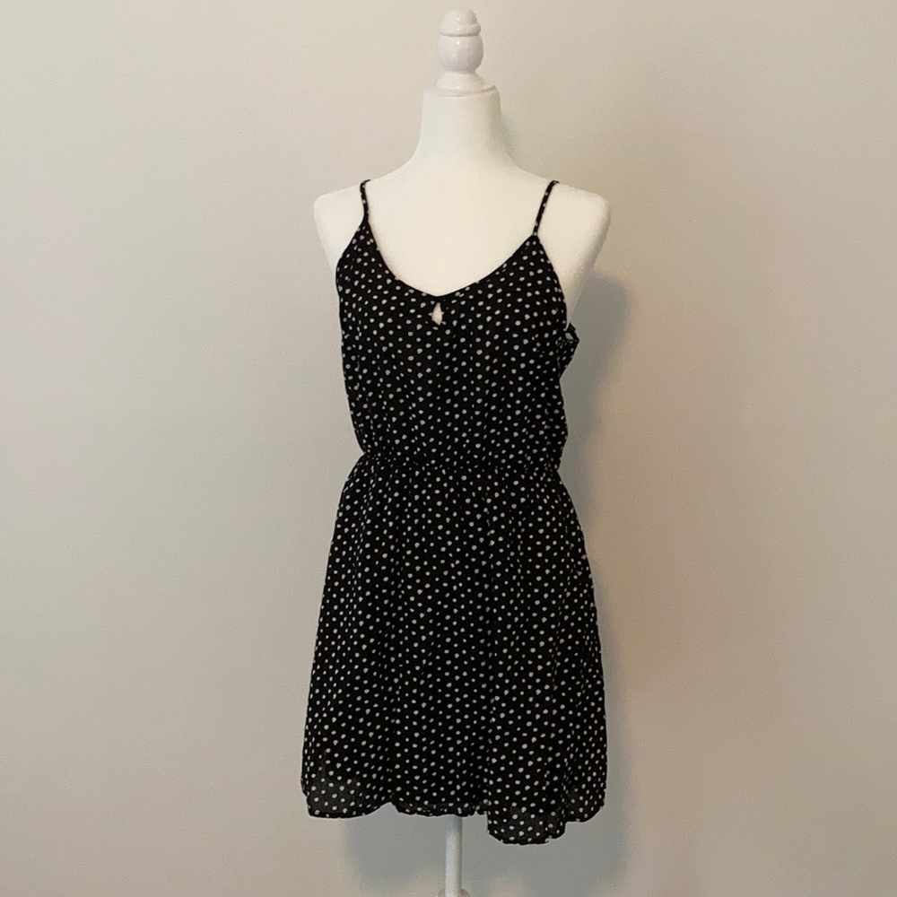Blue Rain LBD polkadot dress